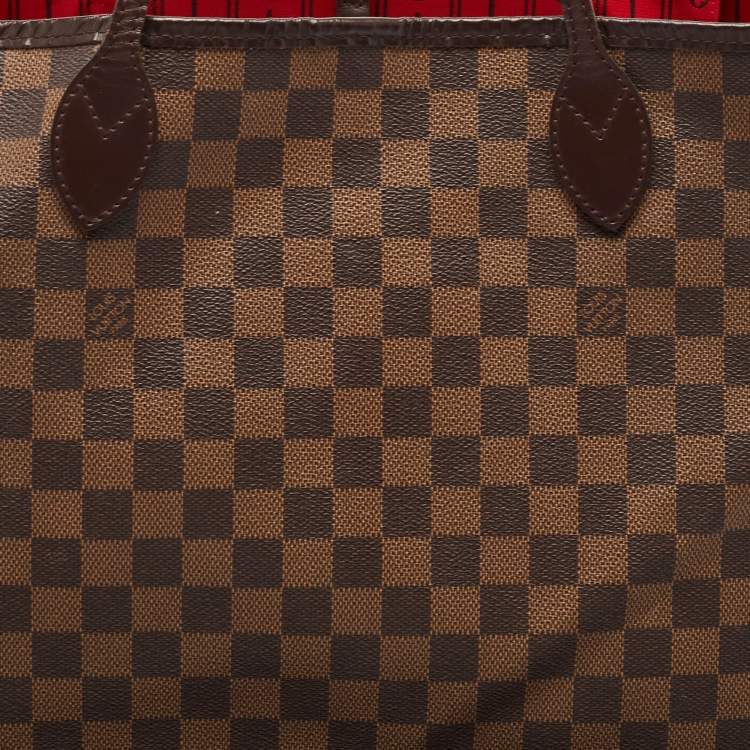 Pre Owned Louis Vuitton Damier Ebene Canvas Neverfull GM Bag