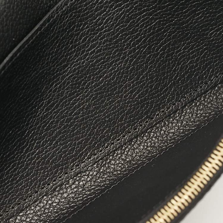 Pre Owned Louis Vuitton Black/Beige Giant Monogram Empreinte Leather Emilie Wallet