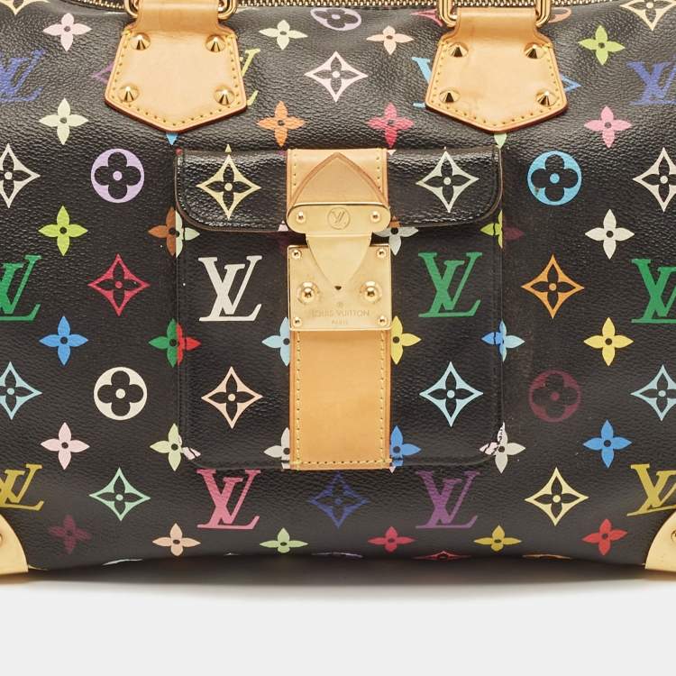 Pre Owned Louis Vuitton Black Monogram Multicolore Canvas Speedy 30 Bag