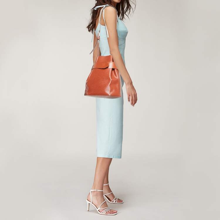 Pre Owned Louis Vuitton Kenyan Fawn Epi Leather Sac D'Epaule PM Bag