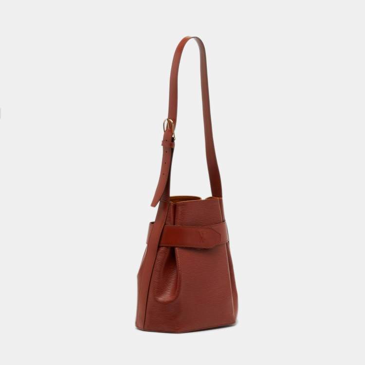 Pre Owned Louis Vuitton Kenyan Fawn Epi Leather Sac D'Epaule PM Bag