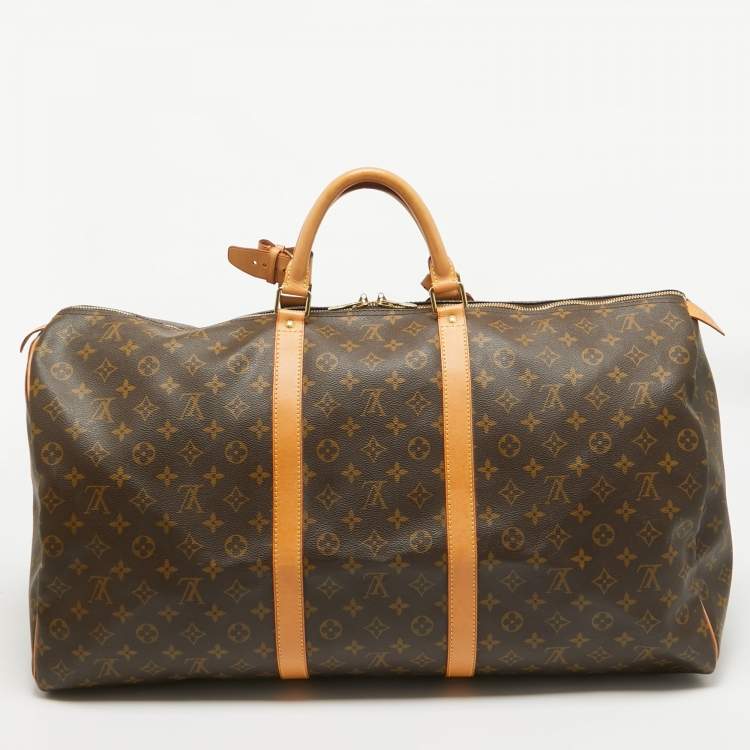 Pre Owned Louis Vuitton Monogram Canvas Keepall 60 Bag