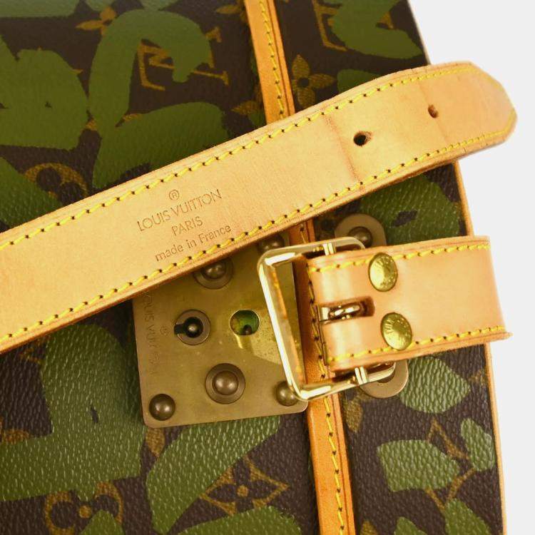 Pre Owned Louis Vuitton Khaki Monogram Graffiti Boite Chapeau 30 Hat Box