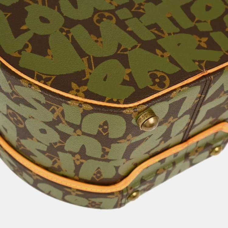 Pre Owned Louis Vuitton Khaki Monogram Graffiti Boite Chapeau 30 Hat Box