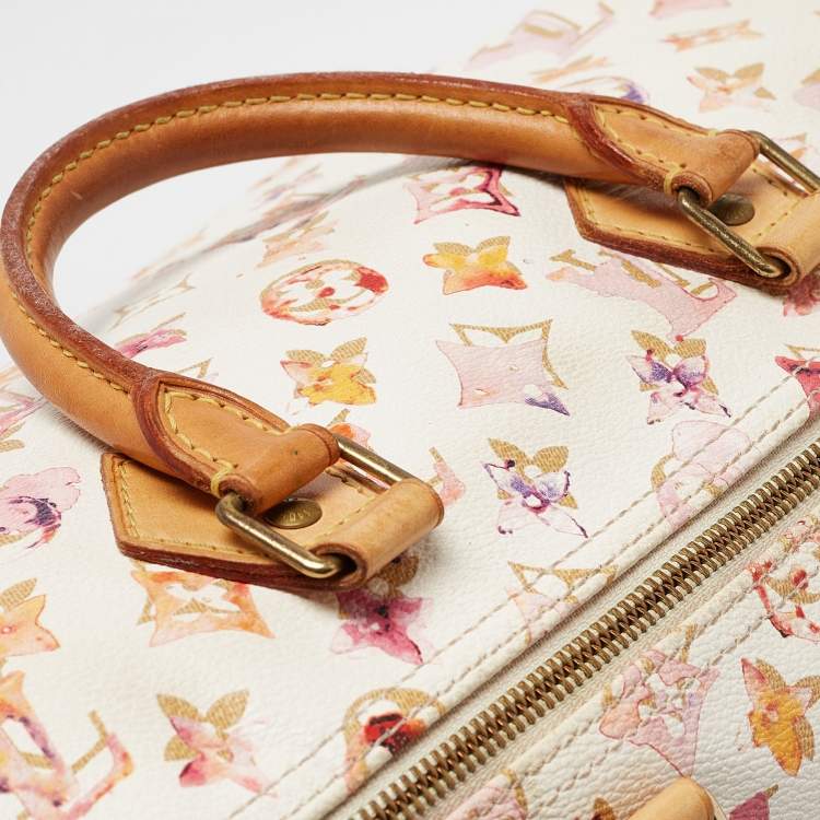 Pre Owned Louis Vuitton Monogram Canvas Watercolor Aquarelle Richard Prince Speedy 35 Bag