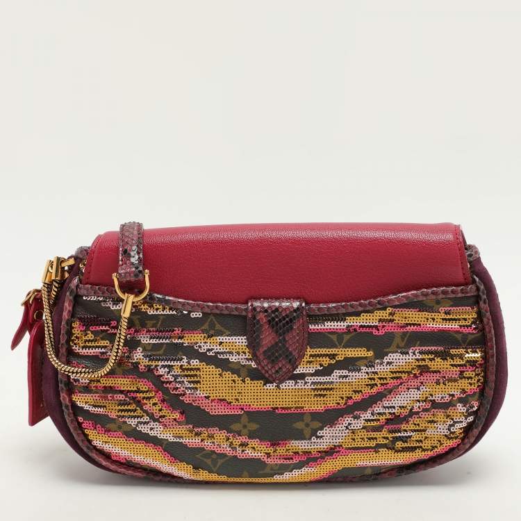 Pre Owned Louis Vuitton Multicolor Monogram Canvas and Sequin Savage Club Clutch