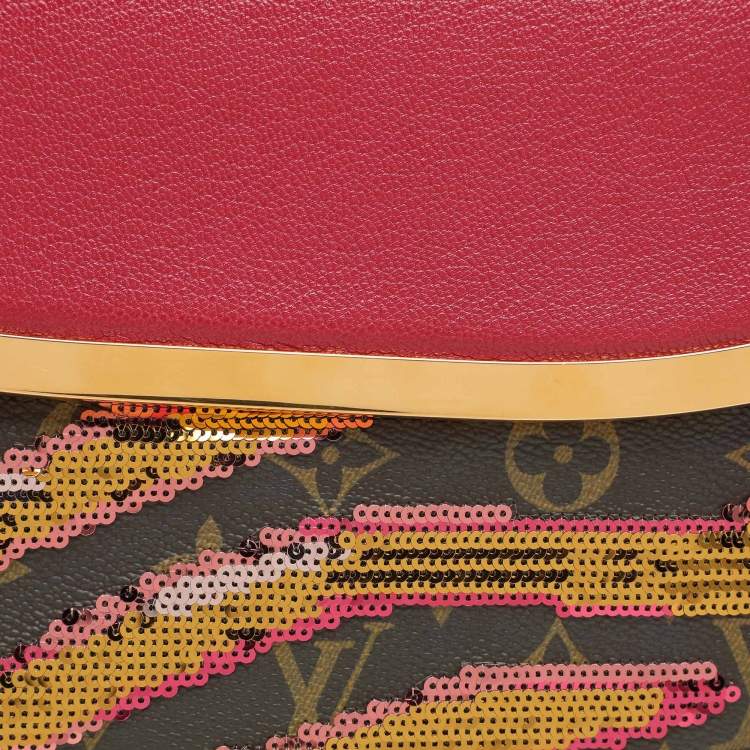 Pre Owned Louis Vuitton Multicolor Monogram Canvas and Sequin Savage Club Clutch