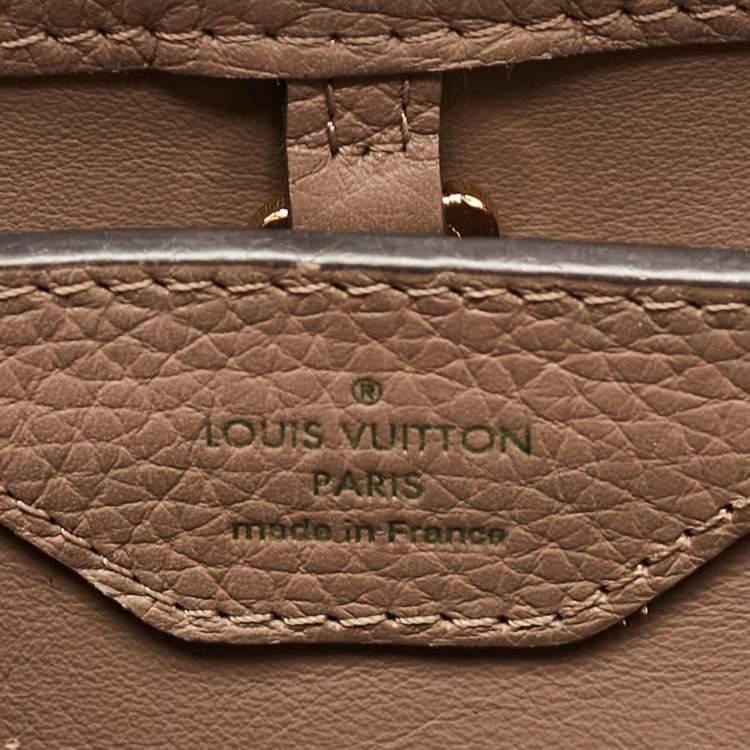 Pre Owned Louis Vuitton Orange Taurillon Leather Capucines BB Bag