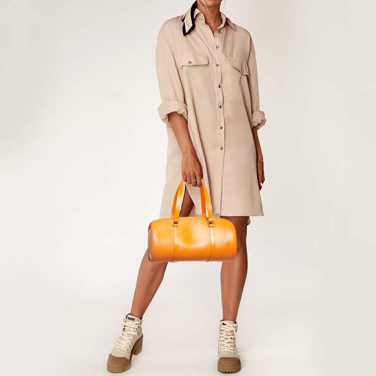 مملوكة مسبقًا Louis Vuitton Mandarin Epi Leather Soufflot Bag