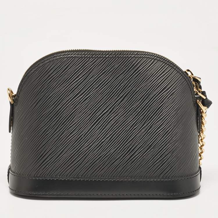 Pre Owned Louis Vuitton Black Epi Leather Mini Alma Bag
