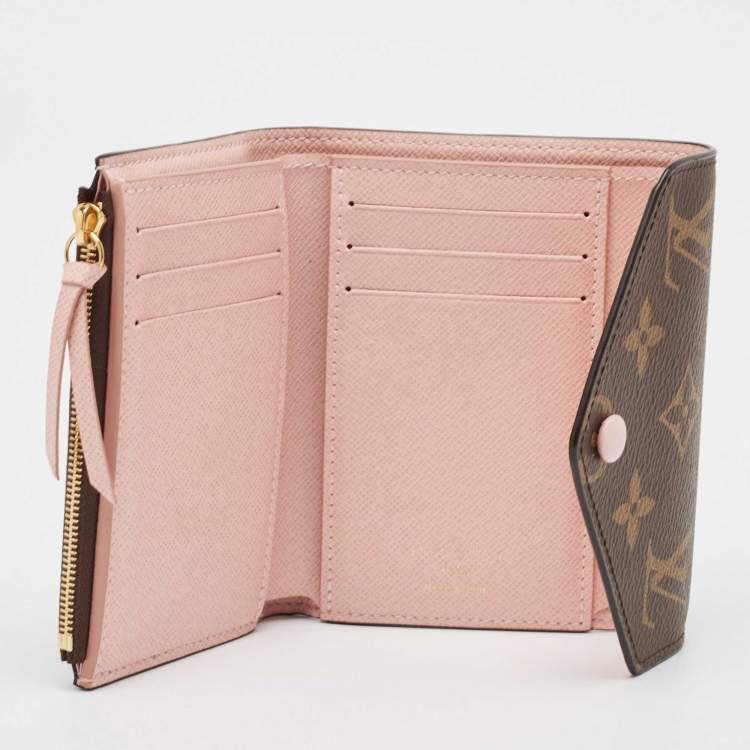 Pre Owned Louis Vuitton Rose Ballerine Monogram Canvas Victorine Wallet
