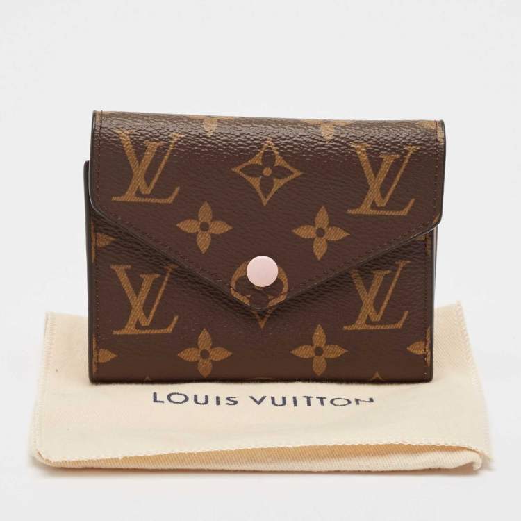 Pre Owned Louis Vuitton Rose Ballerine Monogram Canvas Victorine Wallet