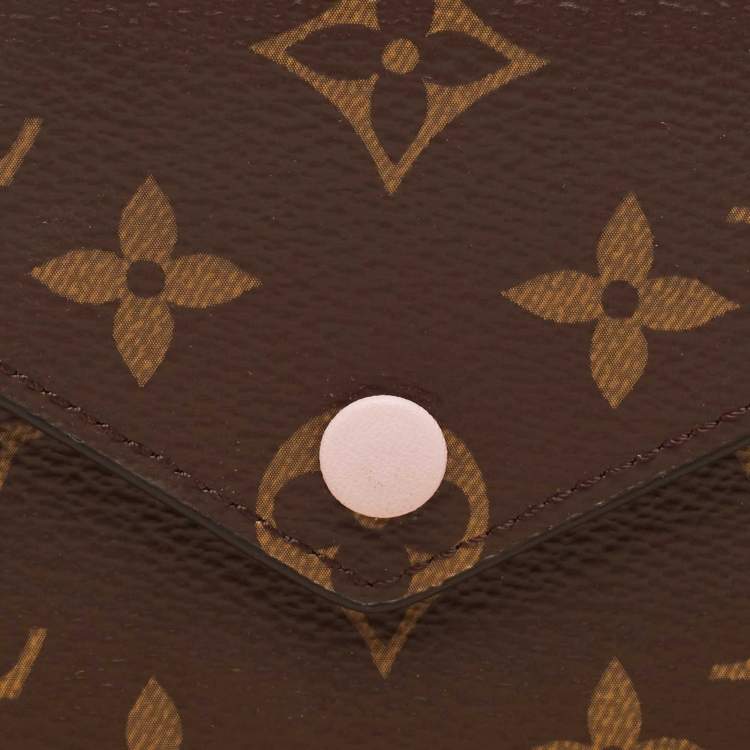 Pre Owned Louis Vuitton Rose Ballerine Monogram Canvas Victorine Wallet