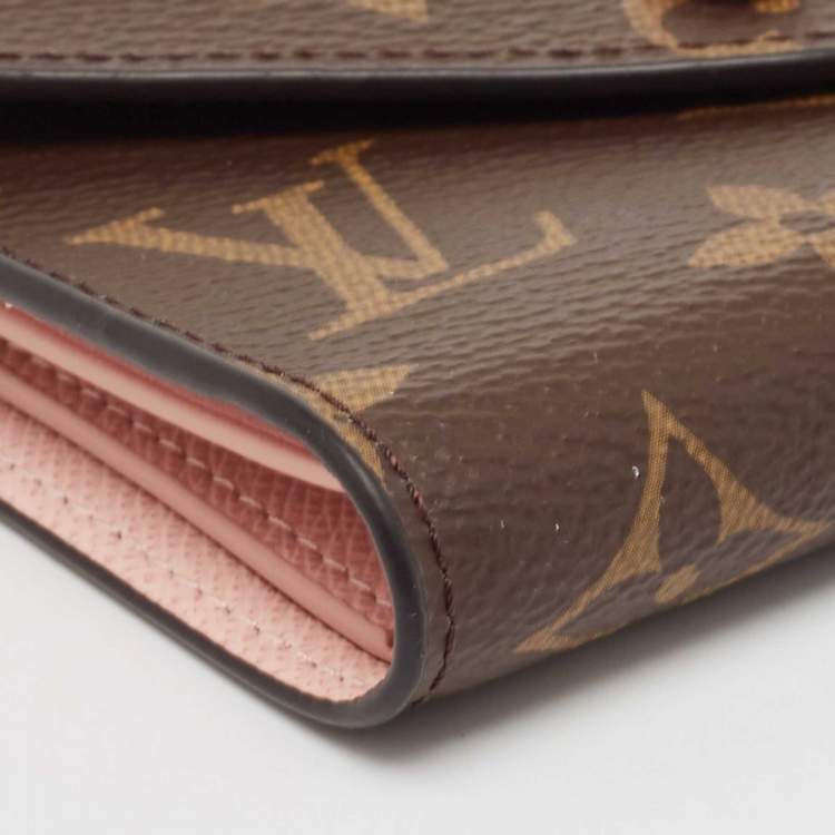 Pre Owned Louis Vuitton Rose Ballerine Monogram Canvas Victorine Wallet