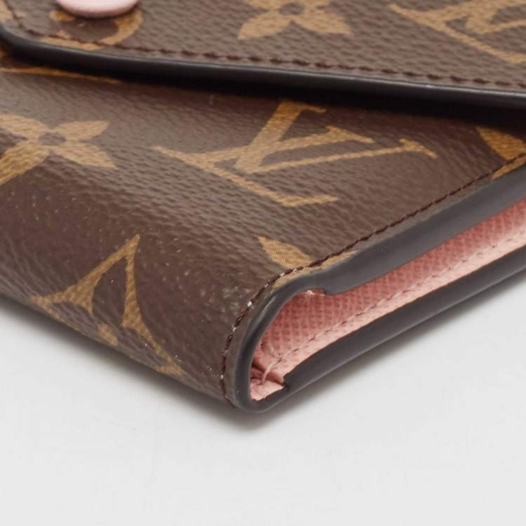 Pre Owned Louis Vuitton Rose Ballerine Monogram Canvas Victorine Wallet