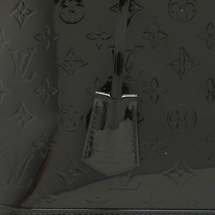 Pre Owned Louis Vuitton Vert Bronze Monogram Vernis Alma GM Bag