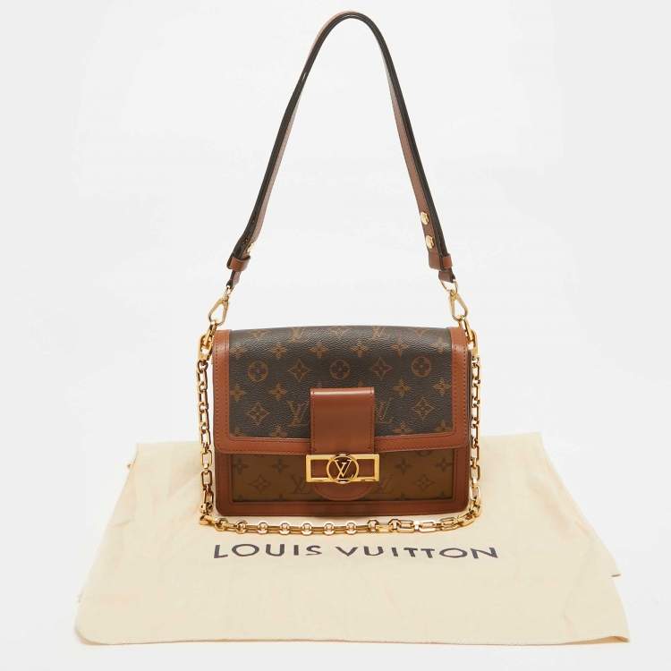 Pre Owned Louis Vuitton Monogram/Monogram Reverse Canvas Dauphine MM Bag