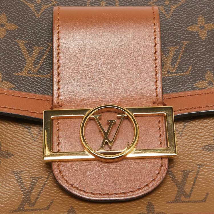 Pre Owned Louis Vuitton Monogram/Monogram Reverse Canvas Dauphine MM Bag