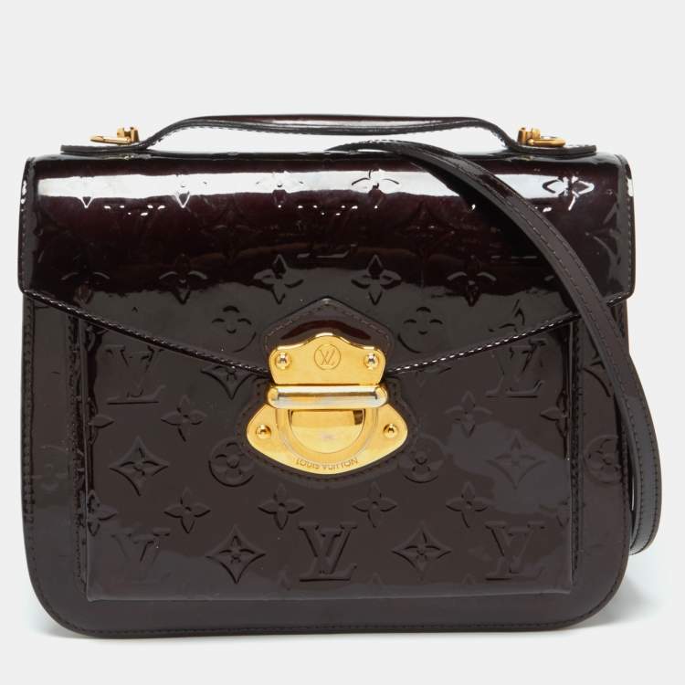 Pre Owned Louis Vuitton Amarante Monogram Vernis Mirada Bag