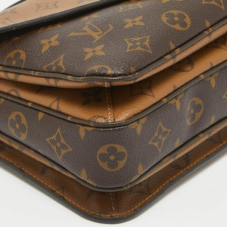 Pre Owned Louis Vuitton Monogram Reverse Canvas Pochette Metis Bag