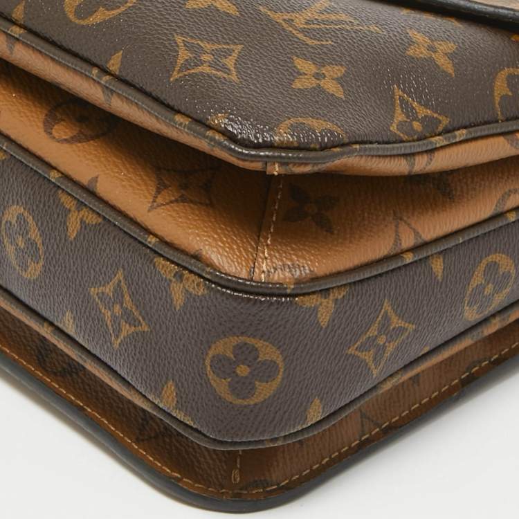 Pre Owned Louis Vuitton Monogram Reverse Canvas Pochette Metis Bag