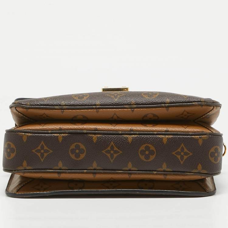 Pre Owned Louis Vuitton Monogram Reverse Canvas Pochette Metis Bag