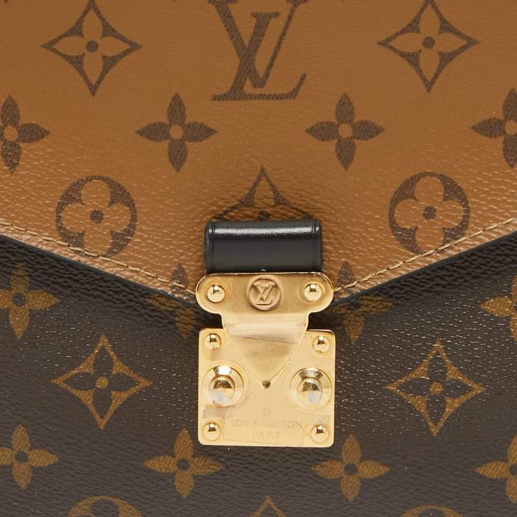 Pre Owned Louis Vuitton Monogram Reverse Canvas Pochette Metis Bag
