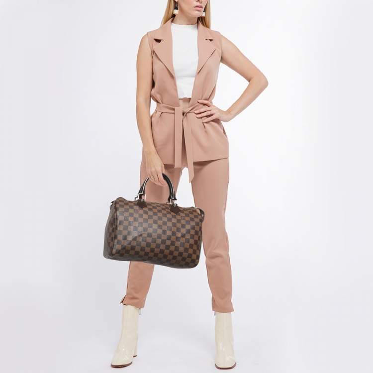 Pre Owned Louis Vuitton Damier Ebene Canvas Speedy 30 Bag
