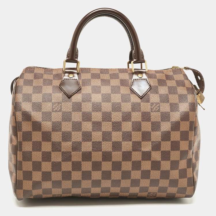 Pre Owned Louis Vuitton Damier Ebene Canvas Speedy 30 Bag