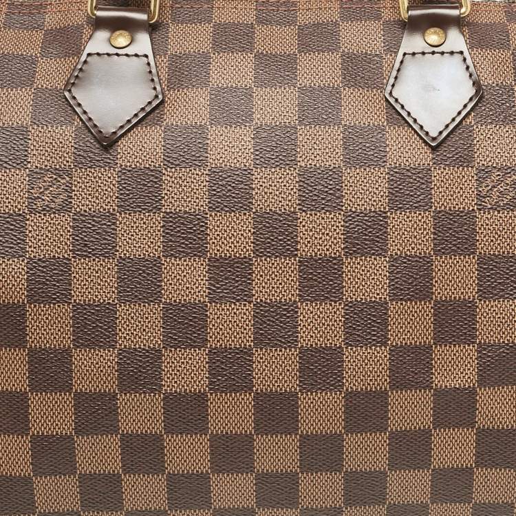 Pre Owned Louis Vuitton Damier Ebene Canvas Speedy 30 Bag