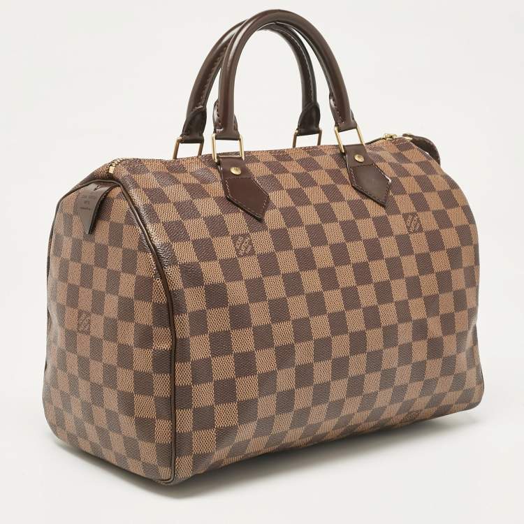Pre Owned Louis Vuitton Damier Ebene Canvas Speedy 30 Bag