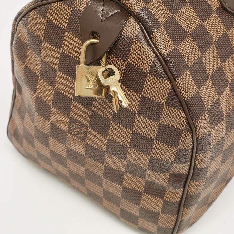Pre Owned Louis Vuitton Damier Ebene Canvas Speedy 30 Bag
