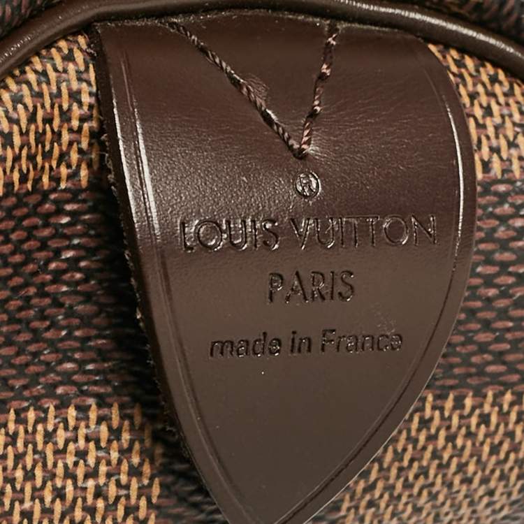 Pre Owned Louis Vuitton Damier Ebene Canvas Speedy 30 Bag