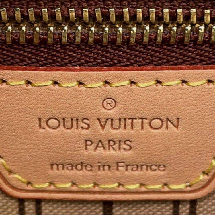 Pre Owned Louis Vuitton Beige Monogram Neverfull Size MM