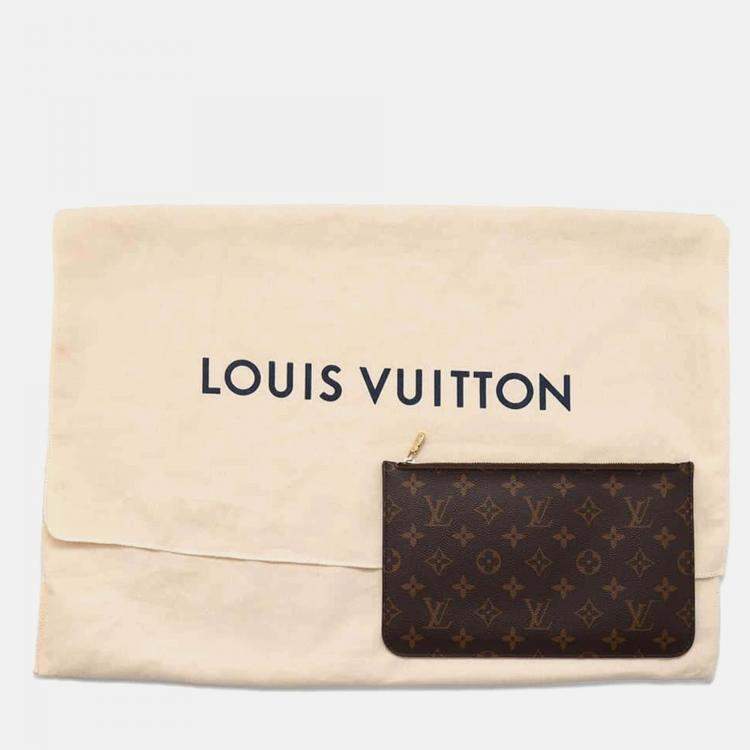 Pre Owned Louis Vuitton Beige Monogram Neverfull Size MM