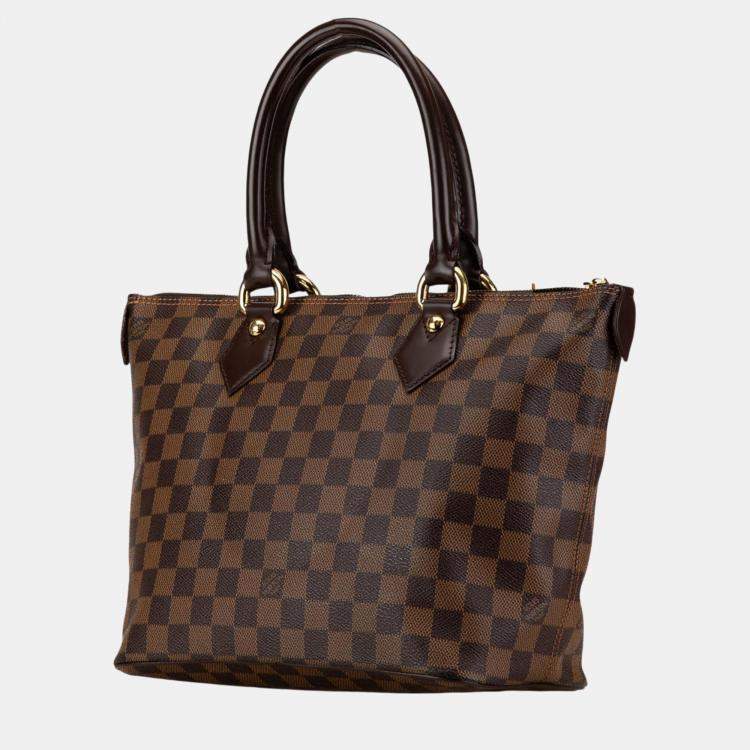 Pre Owned Louis Vuitton Brown Damier Ebene Saleya PM