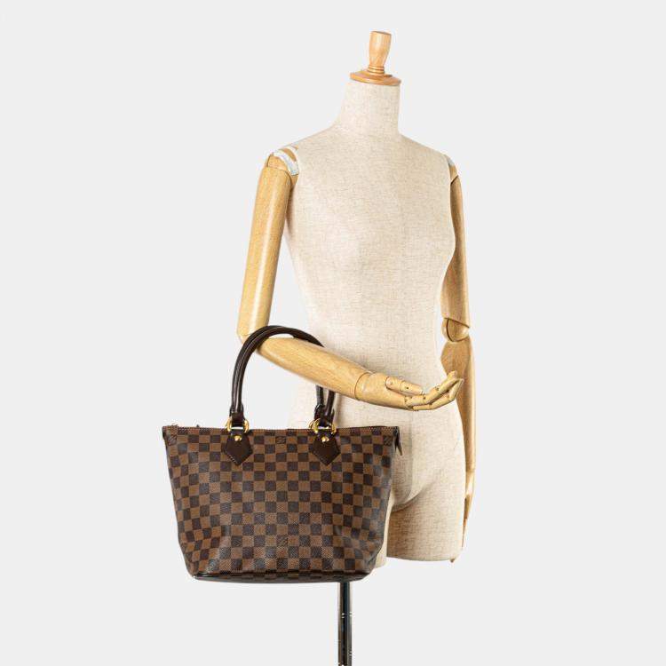 Pre Owned Louis Vuitton Brown Damier Ebene Saleya PM