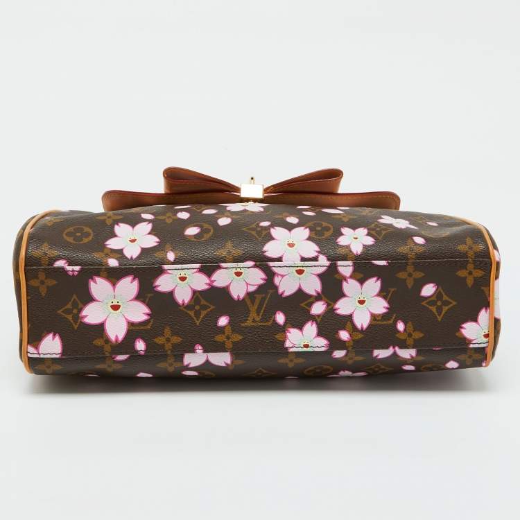Pre Owned Louis Vuitton x Takashi Murakami Monogram Cherry Blossom Sac Retro Bag