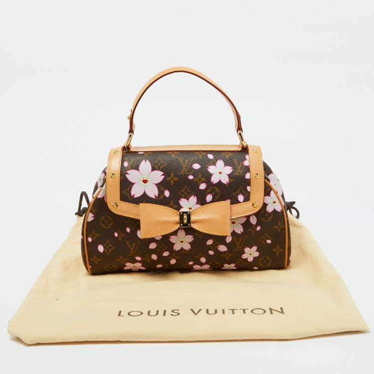 Pre Owned Louis Vuitton x Takashi Murakami Monogram Cherry Blossom Sac Retro Bag