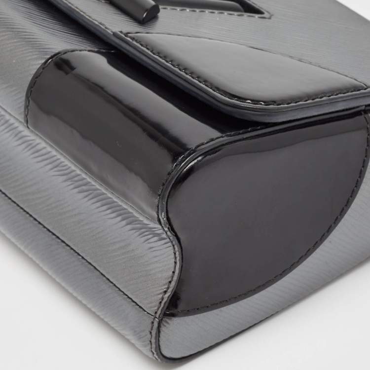 Pre Owned Louis Vuitton Anthracite Nacre/Black Epi Leather Twist MM Bag