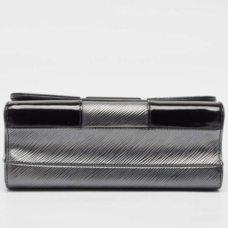 Pre Owned Louis Vuitton Anthracite Nacre/Black Epi Leather Twist MM Bag