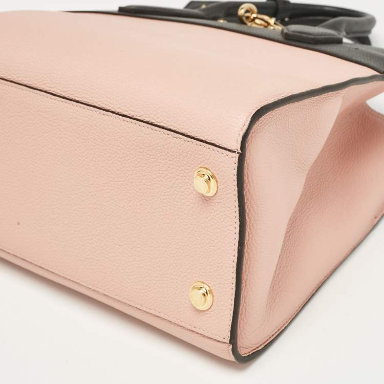 Pre Owned Louis Vuitton Black/Pink Leather City Steamer MM Bag