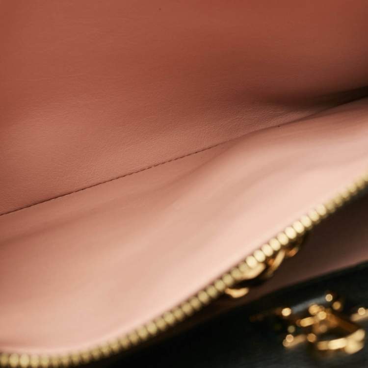 Pre Owned Louis Vuitton Black/Pink Leather City Steamer MM Bag