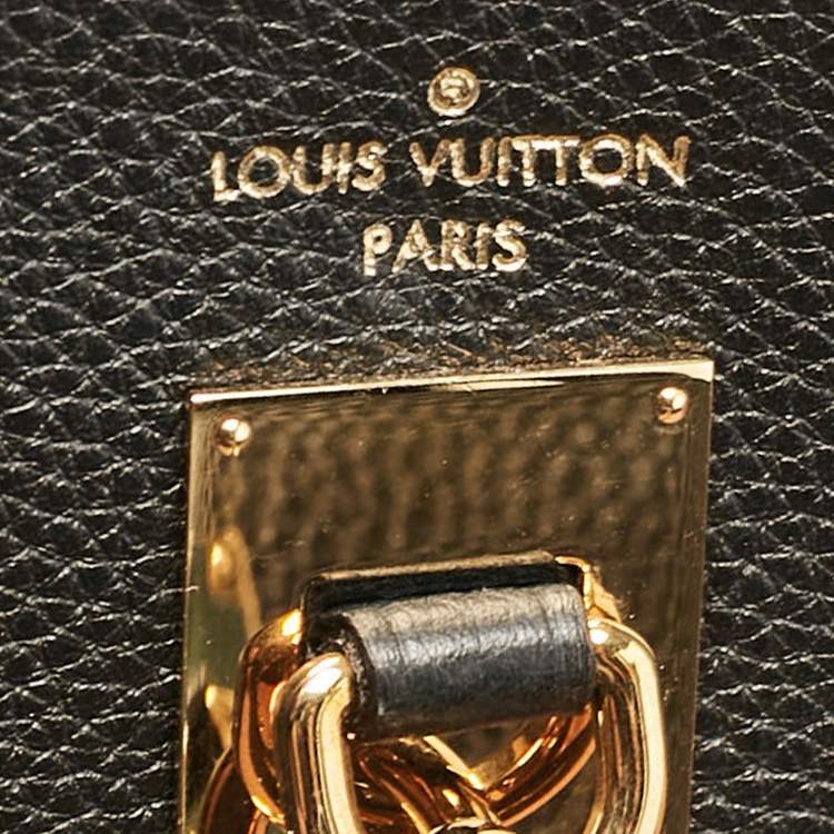 Pre Owned Louis Vuitton Black/Pink Leather City Steamer MM Bag