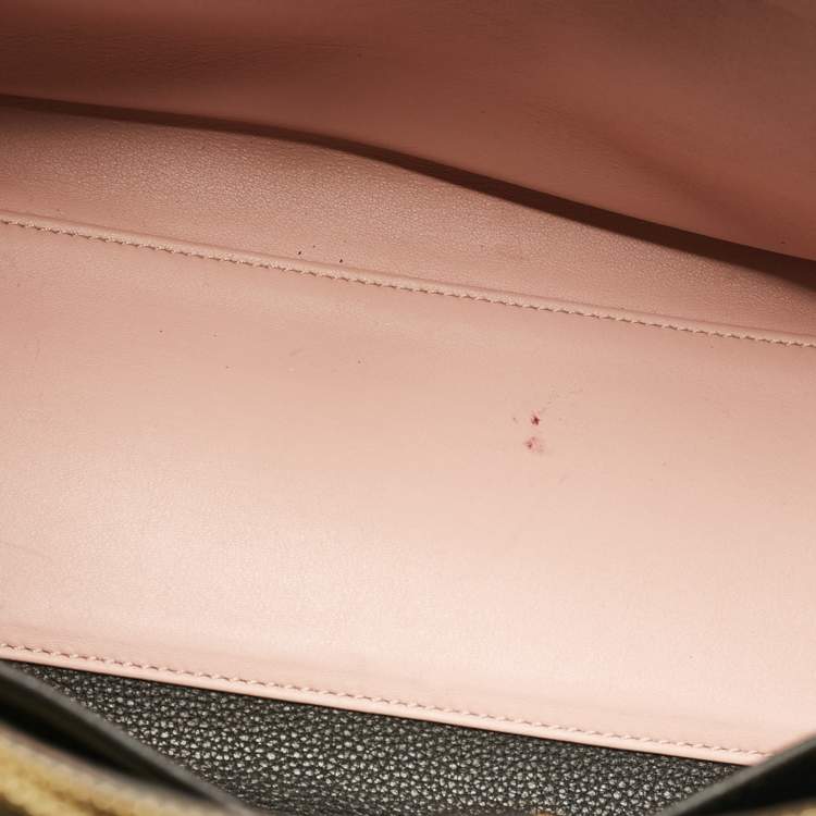 Pre Owned Louis Vuitton Black/Pink Leather City Steamer MM Bag