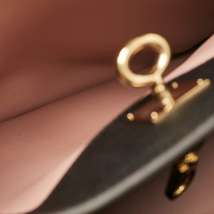 Pre Owned Louis Vuitton Black/Pink Leather City Steamer MM Bag