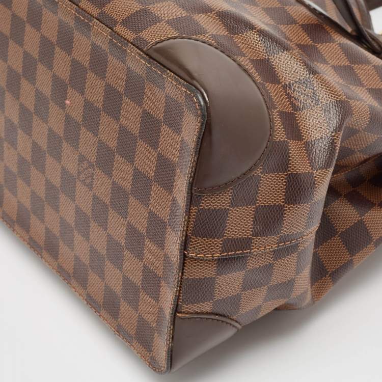 Pre Owned Louis Vuitton Damier Ebene Canvas and Leather Hampstead GM Bag