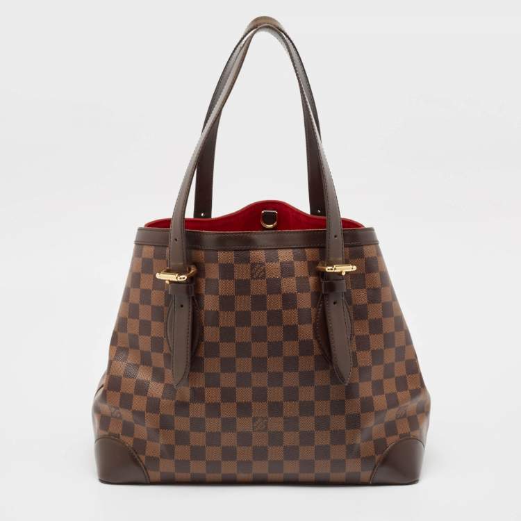 Pre Owned Louis Vuitton Damier Ebene Canvas and Leather Hampstead GM Bag