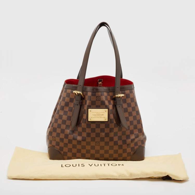 Pre Owned Louis Vuitton Damier Ebene Canvas and Leather Hampstead GM Bag