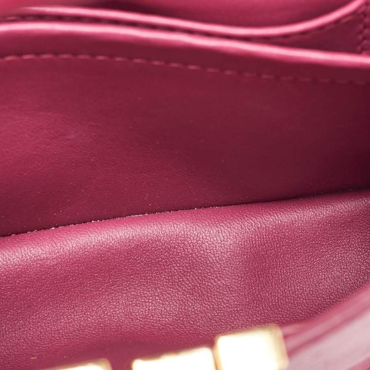 Pre Owned Louis Vuitton Magenta Pink Ostrich Capucines Mini Bag